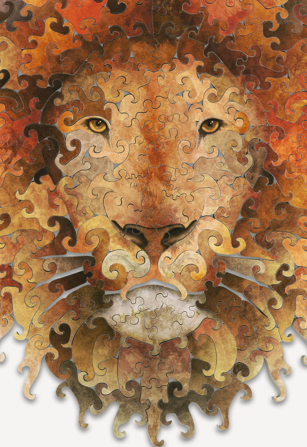 Jigsaw puzzles - Laser cut file - Lion